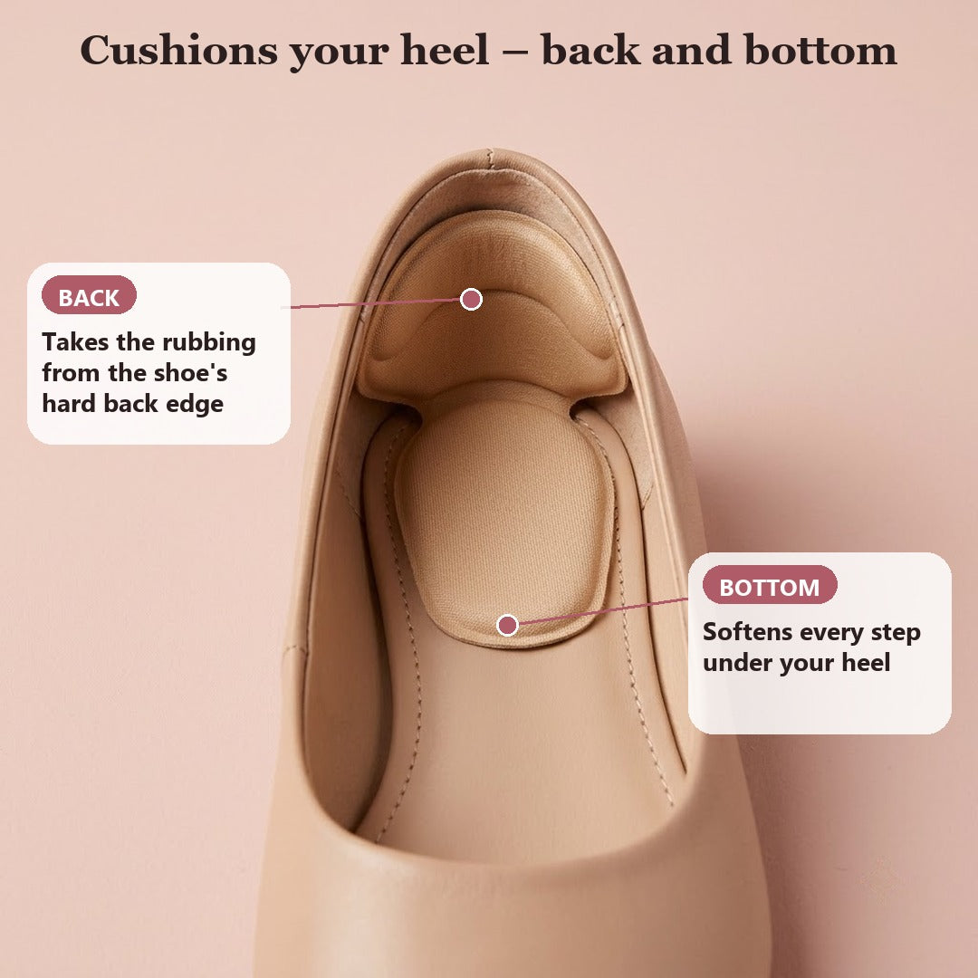 SilkShield™ Heel Grip Pads – Soft T-Shape Cushions for Heels That Slip or Rub