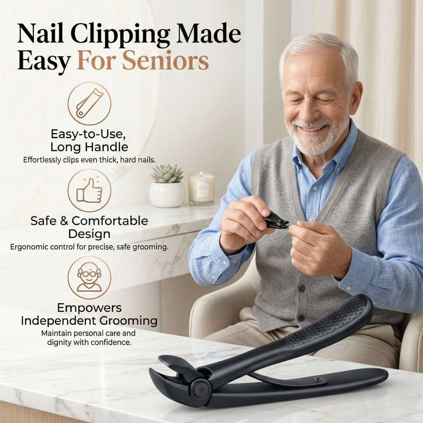 Romena™ — 3-in-1 Heavy-Duty Clipper for Thick & Hard-to-Reach Toenails