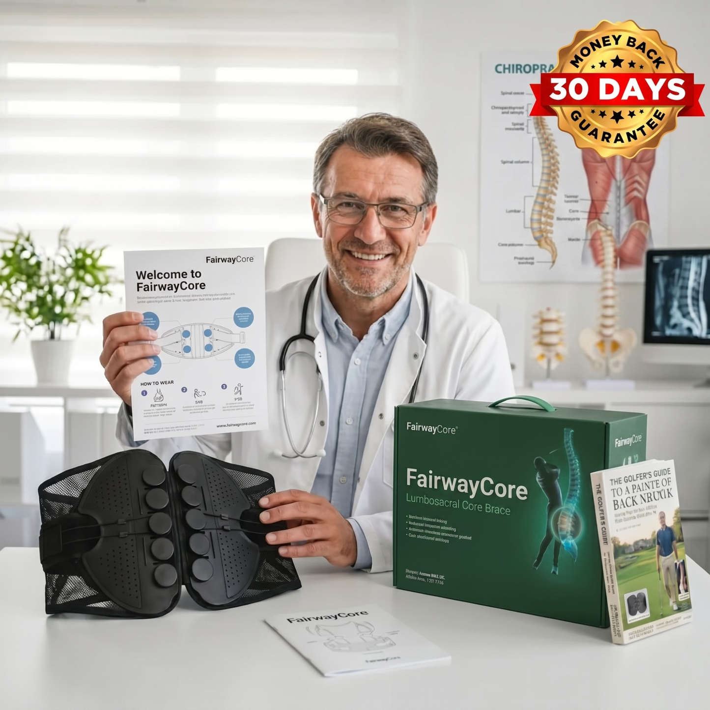 FairwayCore™ - Sport-Specific Lumbar Brace for Golfers 45+