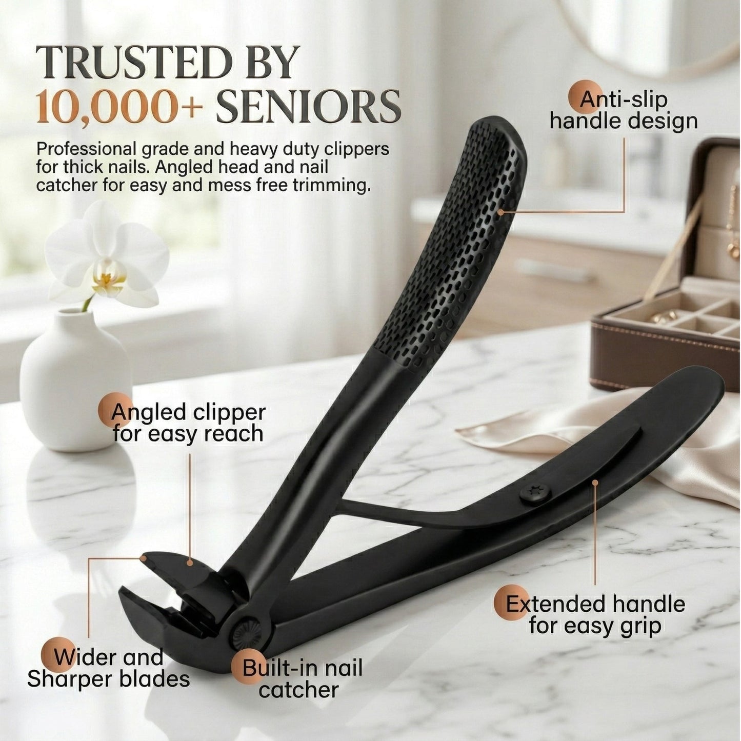 Romena™ — 3-in-1 Heavy-Duty Clipper for Thick & Hard-to-Reach Toenails
