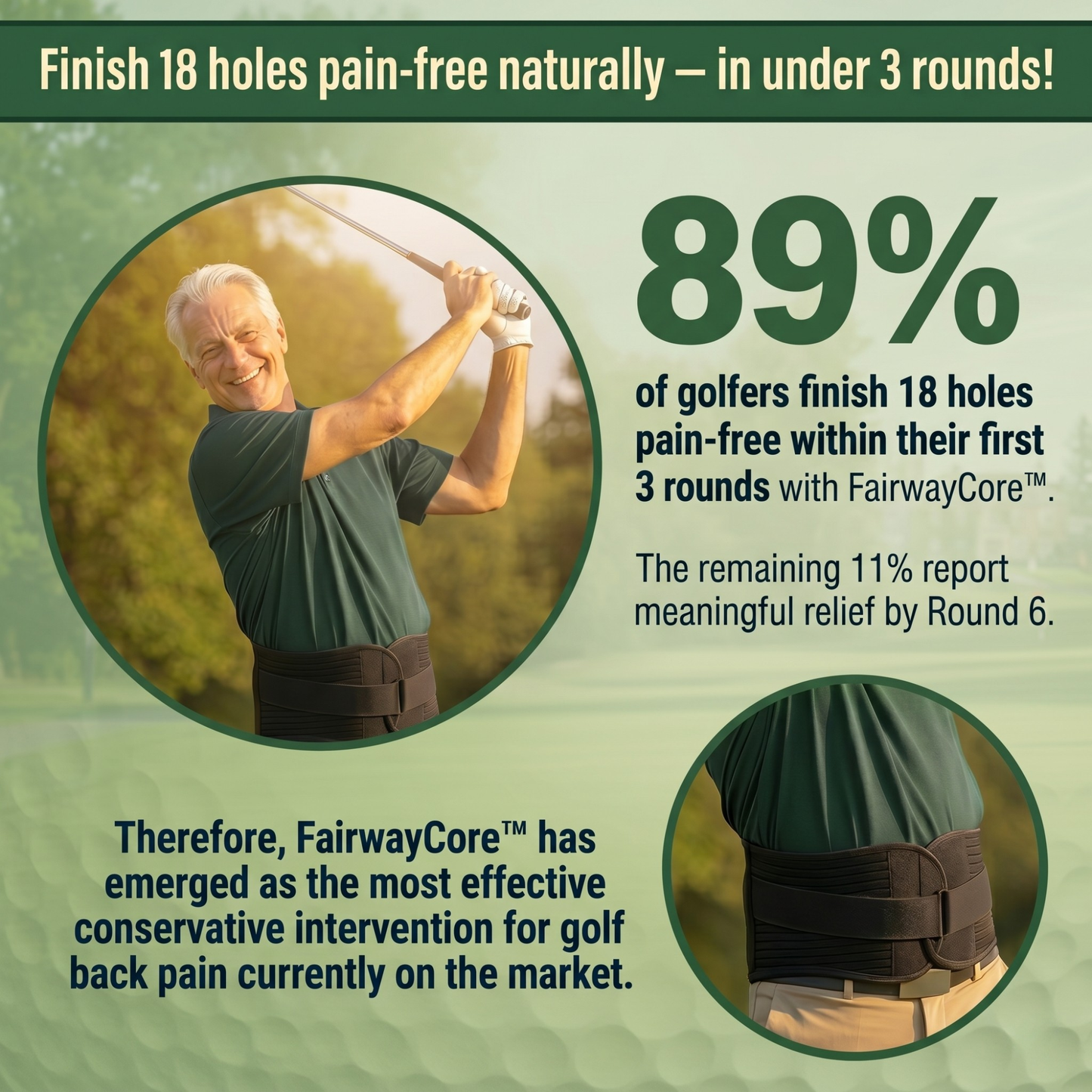 FairwayCore™ - Sport-Specific Lumbar Brace for Golfers 45+