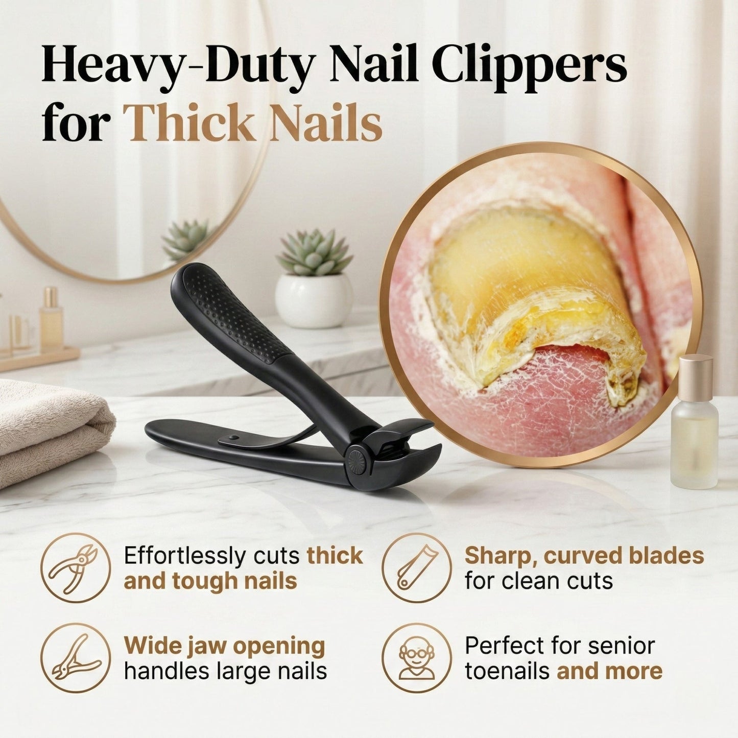 Romena™ — 3-in-1 Heavy-Duty Clipper for Thick & Hard-to-Reach Toenails