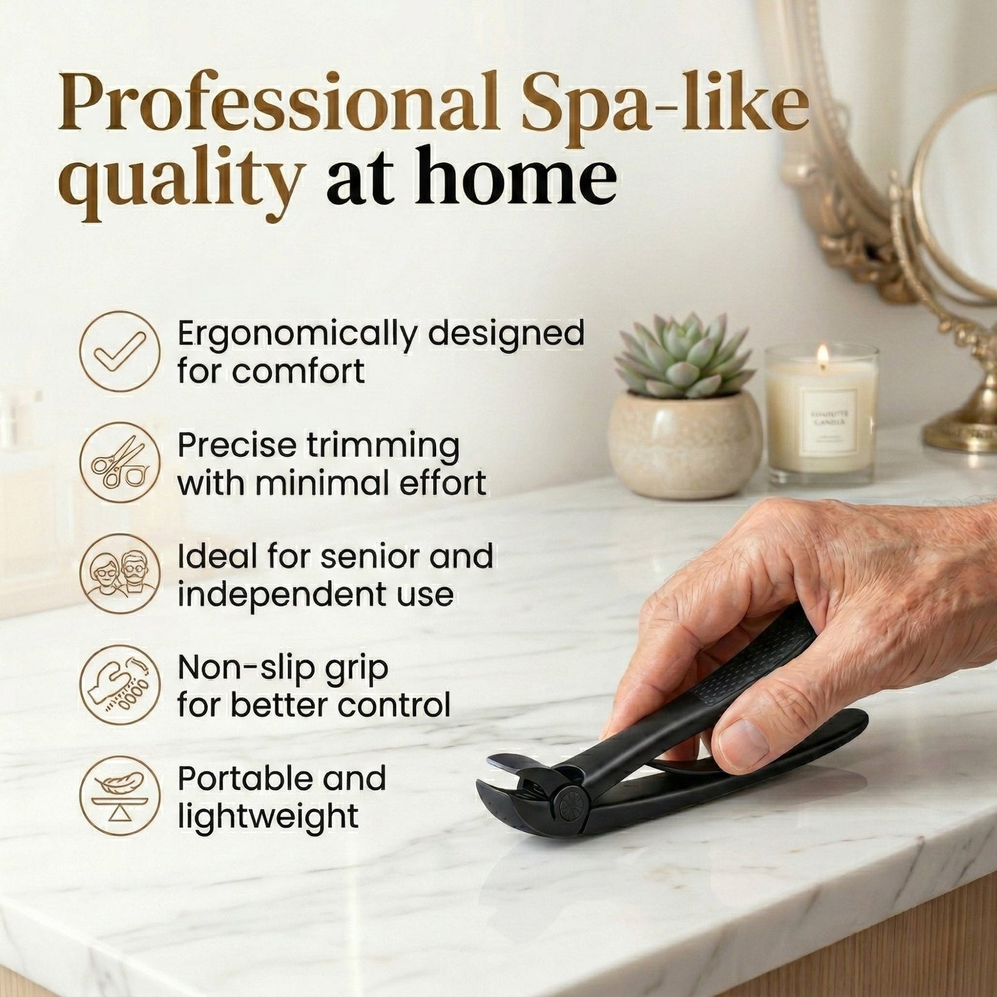 Romena™ — 3-in-1 Heavy-Duty Clipper for Thick & Hard-to-Reach Toenails
